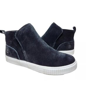 TIMBERLAND Skyla Bay Black Suede Booties Sz 8 Sneaker Boots
